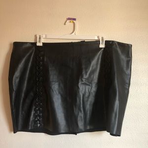 Pleather Tie Skirt!